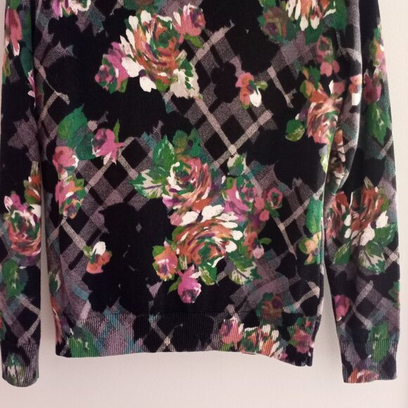 'TALBOTS' Petite Cardigan Size 0-2 P Plaid & Floral NWOT - Picture 5 of 14